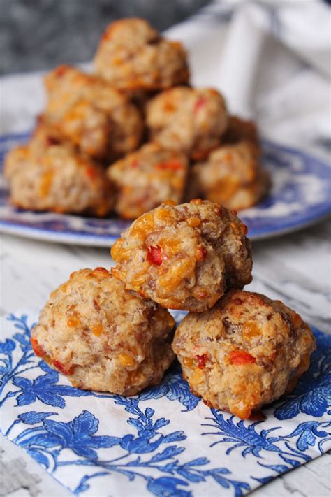 Pimento And Cheese Sausage Balls Baked Broiled And Basted