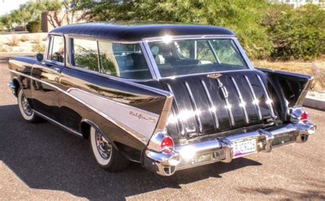 1957 Chevrolet Nomad 283 V8 2 Speed Automatic Station Wagon Onyx Black