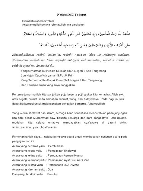 Teks Mc Pengajian Pdf