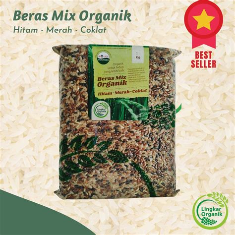 Jual Beras Mix Whole Grain Merah Coklat Hitam Organik Kemasan Vakum 1