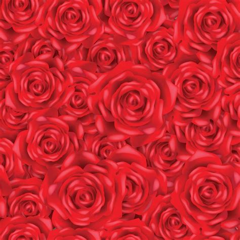 Red Rose Bush Seamless Pattern Vector Illustration For Wallpaper Or