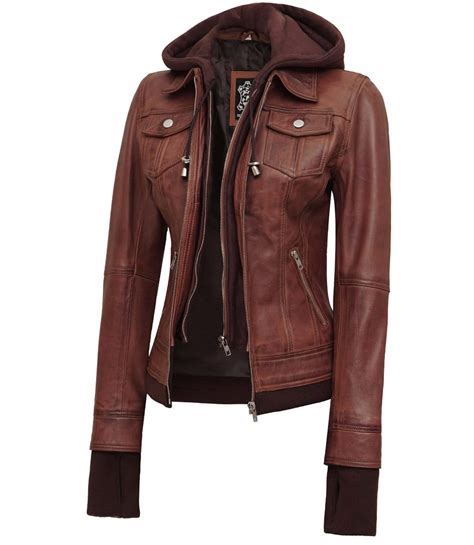 Dark Brown Leather Jackets For Women