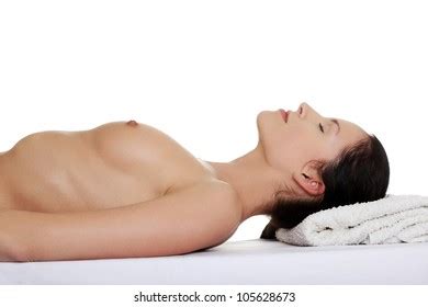 Relaxed Beautiful Naked Woman Lying Closed Stock Photo 105628673 Shutterstock