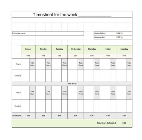 Time In Lieu Tracking Spreadsheet Throughout 40 Free Timesheet Time