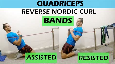 Quads Exercise With Bands Reverse Nordic Curl Youtube