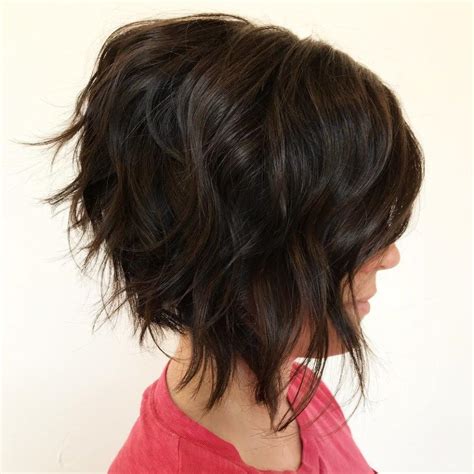 Disconnected Shaggy Brunette Bob Short Shag Hairstyles Shag Hairstyles Layered Bob Hairstyles