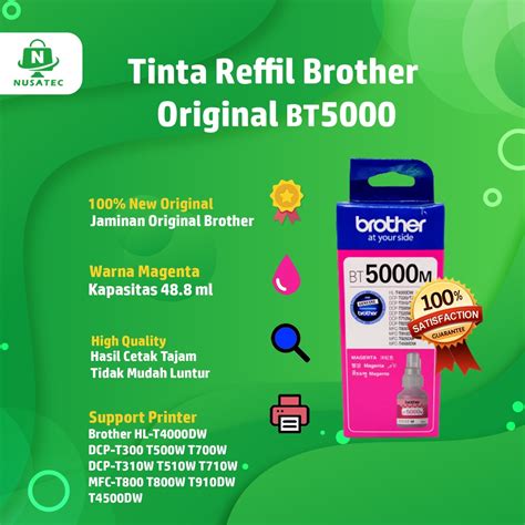 Jual Tinta Brother Bt Magenta Dcp T Dcp T W Dcp T W Mfc