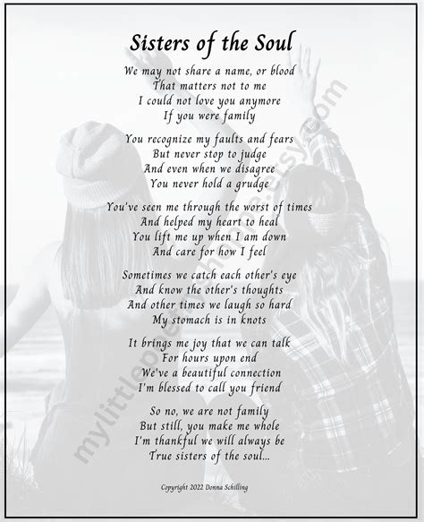 Sisters Of The Soul Instant Digital Download Friend Poem Best Friend Poem Friendship Poem