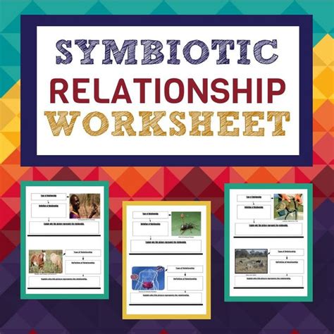 Symbiotic Relationship Worksheets