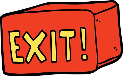 Cartoon Doodle Exit Sign 12148485 Vector Art At Vecteezy