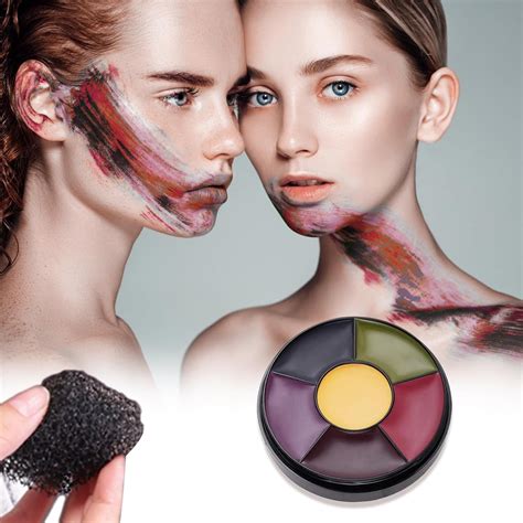 6 Colors Halloween SFX Makeup Kit Bruise Makeup Set With Sponge