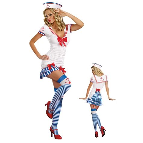 Utmeon Sexy Sailor Sweetie Party Halloween Costumes For Women Blue Girl