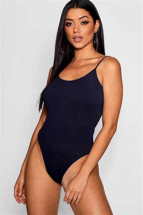 Basic Spaghetti Strap Bodysuit Boohoo Australia Spaghetti Strap