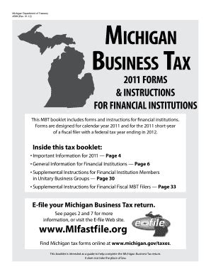 Fillable Online Michigan Form Forms And Instructions For