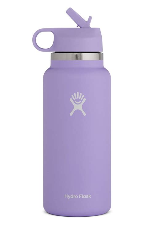 Hydro Flask Straw Lid Water Bottle Oz Purple Hydroflask Flask