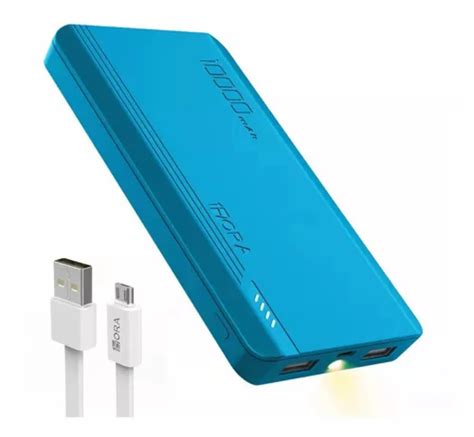 Power Bank Pila Bateria Portatil 10000mah Carga Rápida Azul Luegopago