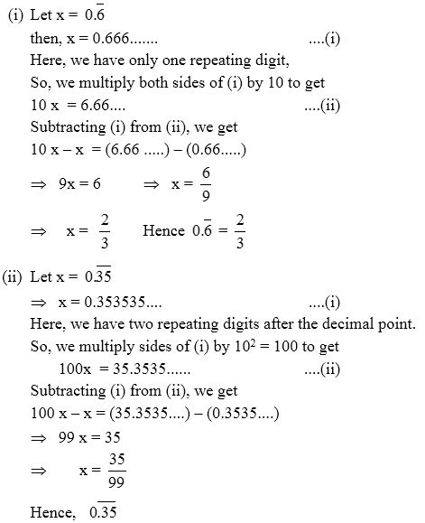 How To Convert Decimal Number Into Rational Number Cbse Library