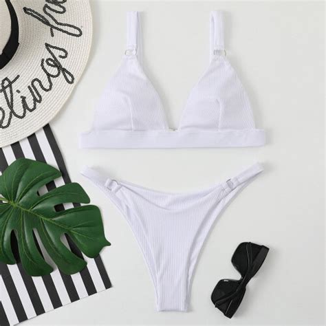 Newest Sexy Bikinis Female Swimwear Women High Cut Bikini Set String