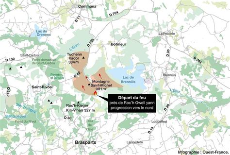 Incendie dans les monts dArrée Revivez la journée de ce mardi Le