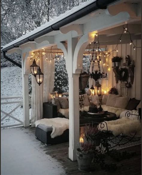 Cozy Deck In Winter Cozy Comfy Living Room Decor Rustic House