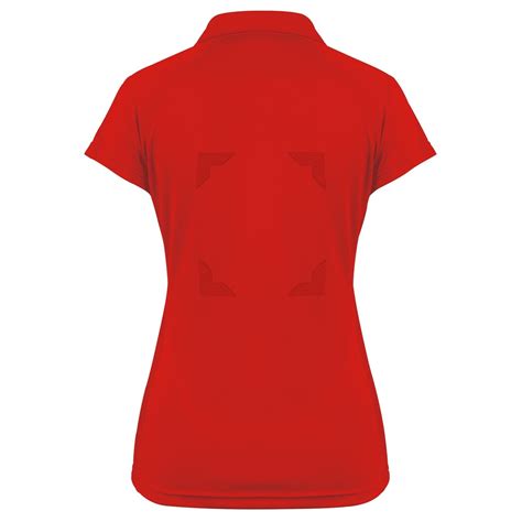 Gilbert Eclipse Womens Netball Polo Shirt W Bib Attachments Red