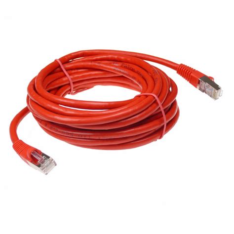 NTW 15 Cat6 Snagless Shielded STP Network Patch Cable Red