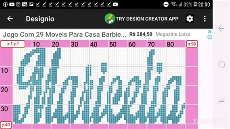 Gráficos de Nomes em Ponto Cruz YouTube