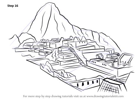 Learn How To Draw Machu Picchu Wonders Of The World Step By Step