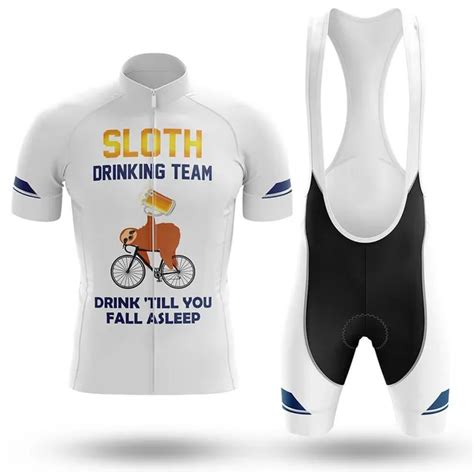 Sloth Cycling Jersey Set Men Cartoons Cycling Clothing Road Race