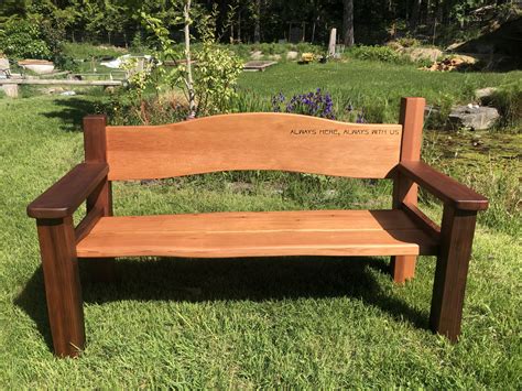 Raven Memorial Bench Thuja Wood Art Reclaimed Cedar Furniture Wood