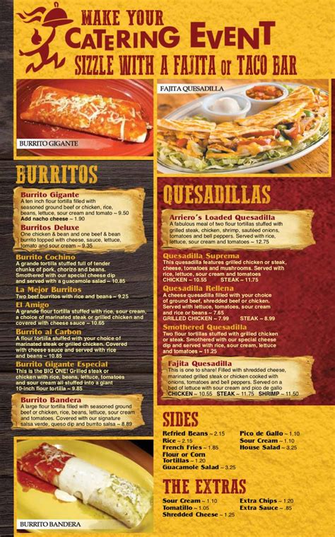 Menu At El Arriero Mexican Bar Grill Kokomo