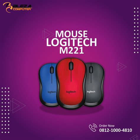 Mouse Wireless Logitech M221 Silent Mouse Bleza Computer