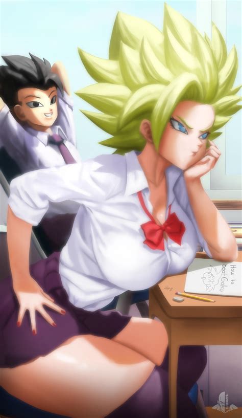 Caulifla In Schooluniform By Elitenappa Dragon Ball Know Your Meme