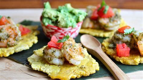 Tostones With Shrimp And Cilantro Pesto Recipe