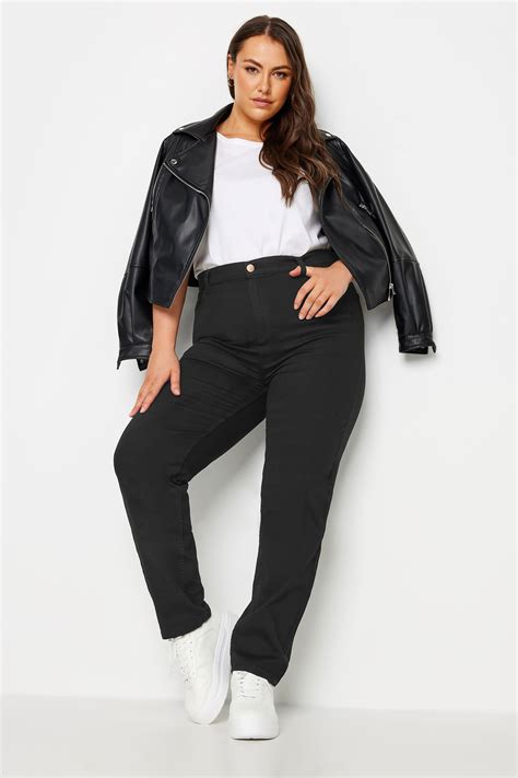 YOURS Plus Size Black Straight Leg RUBY Jeans | Yours | Yours Clothing
