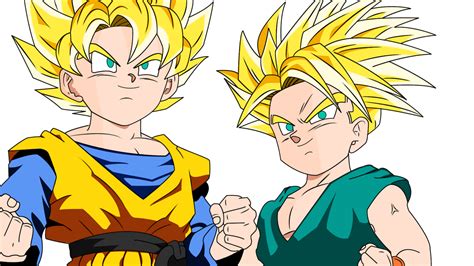 Goten E Trunks Ssj Render By Desertwiggle On Deviantart