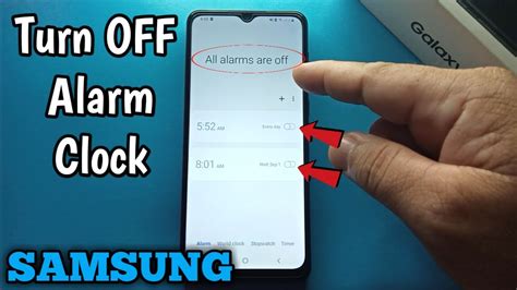 How To Turn Off Alarm Clock In Samsung Galaxy A02 Youtube