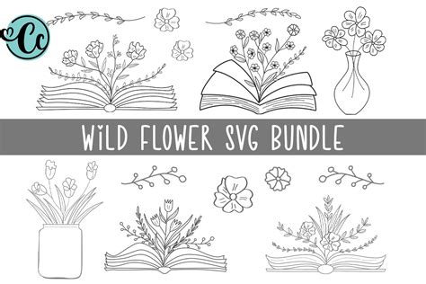 Wildflower Svg Bundle Botanical Element Graphic By Crazy Craft