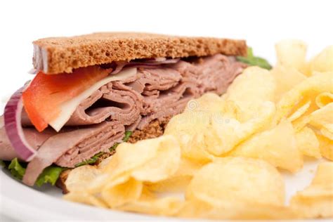 Roast Beef Sandwich On Rye Bread Stock Image Image 14660805