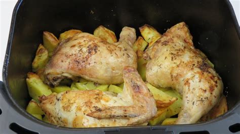 Deliciosa Receta Jamoncitos De Pollo Y Patatas En Freidora De Aire