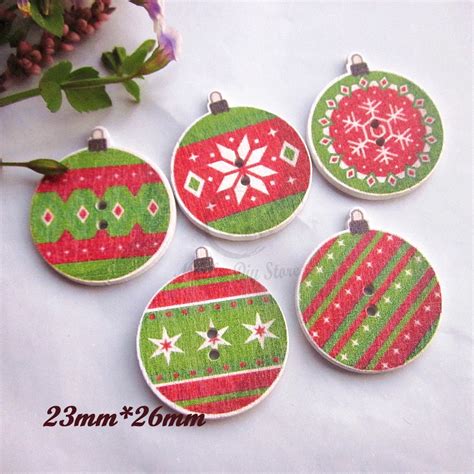 Christmas Buttons series 50pcs Christmas lights decorative Buttons for craft scrapbooking ...