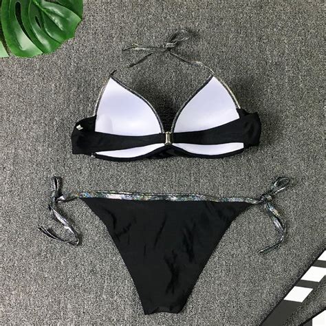 Buy Two Pieces Women Sexy Bikini Leaf Printed Split Bikini Set Summer