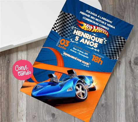 Convite Digital Hot Wheels Elo Produtos Especiais