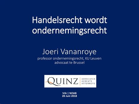 Handelsrecht Wordt Ondernemingsrecht Ppt Download