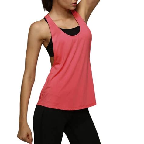 Summer Sleeveless Vest Women Casual Tanks Tops Dry Quick Loose Fitness