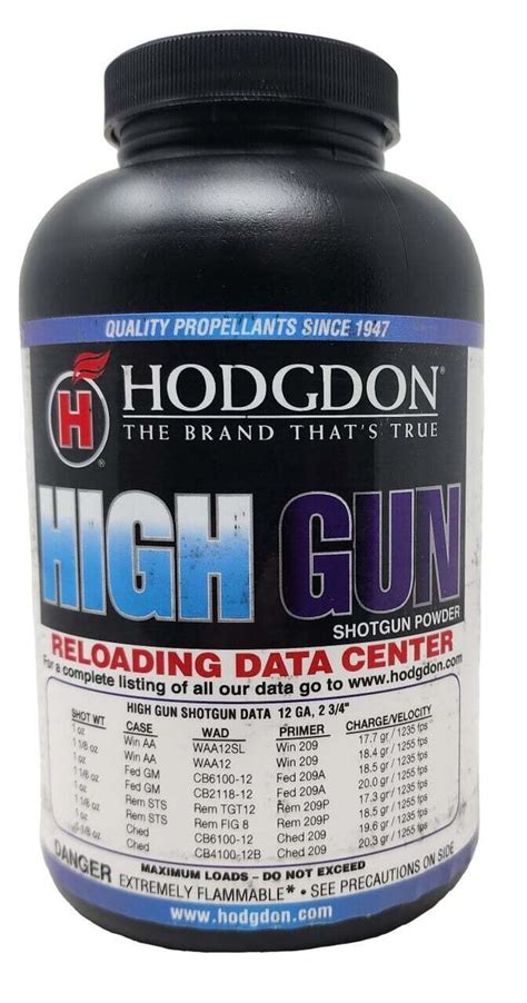hodgdon high gun shotgun powder  lb triggers  bows
