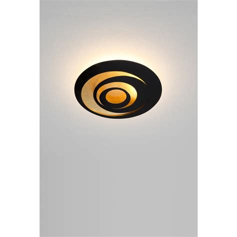 Holl Nder Spirale Plafoniera Led Marrone Oro Nero K