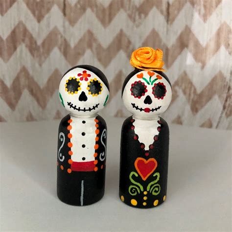 Handmade Holiday Handmade Dia De Los Muertos Figures Miniatures For