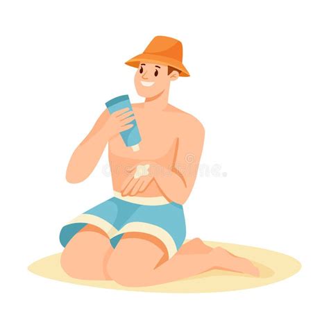 Applying Sunscreen Stock Illustrations 705 Applying Sunscreen Stock