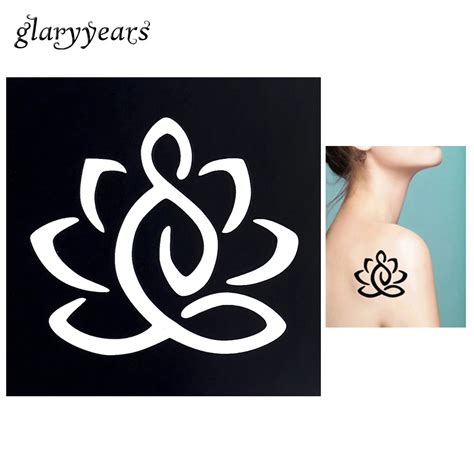 1pc Body Art Airbrush Painting Tattoo Stencil Lotus Flower Petal Design